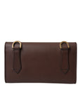 Dolce & Gabbana Elegant Leather Shoulder Bag in Rich Brown