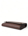 Dolce & Gabbana Elegant Leather Shoulder Bag in Rich Brown