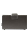 Dolce & Gabbana Metallic Gray Calfskin Shoulder Bag with Chain Strap
