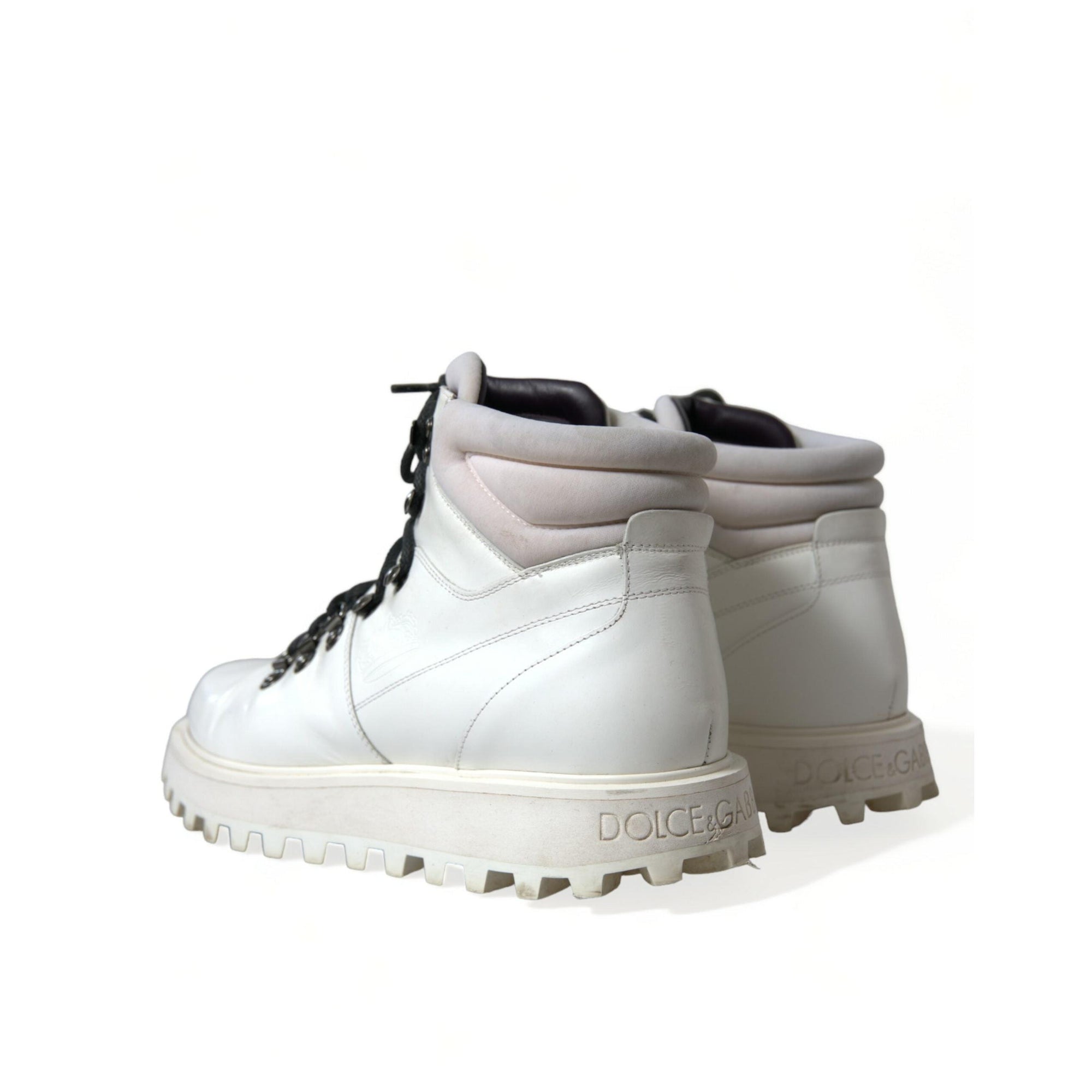 Dolce & Gabbana Pristine White Italian Ankle Boots