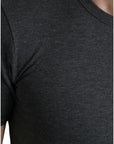 Dolce & Gabbana Elegant Dark Gray Crew Neck Tee