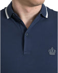 Dolce & Gabbana Elegant Crown Embroidered Polo T-Shirt