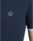 Dolce & Gabbana Elegant Crown Embroidered Polo T-Shirt