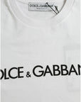 Dolce & Gabbana Elegant White Logo Crewneck Tee