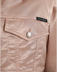 Dolce & Gabbana Elegant Pink Cropped Denim Jacket
