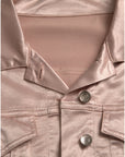 Dolce & Gabbana Elegant Pink Cropped Denim Jacket