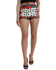 Dolce & Gabbana Multicolor Silk High Waist Hot Pants
