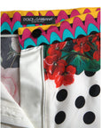 Dolce & Gabbana Multicolor Silk High Waist Hot Pants