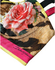 Dolce & Gabbana Floral Silk Blend Bustier Crop Top