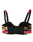 Dolce & Gabbana Floral Silk Blend Bustier Crop Top