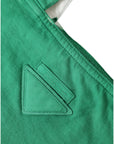 Prada Elegant Green Fabric Tote Bag