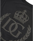 Dolce & Gabbana Black Logo Embossed Crew Neck Short Sleeves T-shirt