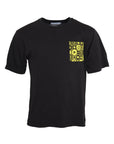 Dolce & Gabbana Black Printed Pocket Cotton Crewneck T-shirt