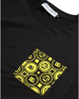 Dolce & Gabbana Black Printed Pocket Cotton Crewneck T-shirt