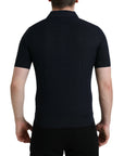 Dolce & Gabbana Dark Blue Collared Short Sleeve Polo T-shirt