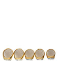 Dolce & Gabbana Gold Brass ROYAL Enamel Set of 5 Ring