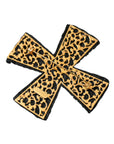 Dolce & Gabbana Black Crystals Embellished Cross Pin Brooch