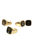 Dolce & Gabbana Gold Brass KING Enamel Set of 4 Ring