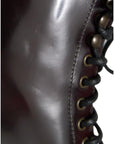 Dolce & Gabbana Chic Bi-Color Leather Mid Calf Boots