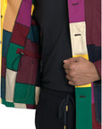 Dolce & Gabbana Multicolor Patchwork Cotton Collared Jacket