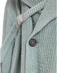 Dolce & Gabbana Blue Double Breasted Corduroy Cotton Jacket