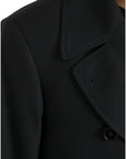 Dolce & Gabbana Black Double Breasted Trench Coat Jacket