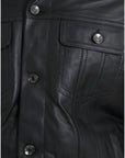 Dolce & Gabbana Black Leather Fur Collar Biker Coat Jacket
