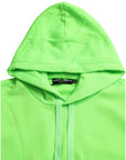 Dolce & Gabbana Neon Green Hooded Top Pullover Sweater