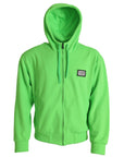 Dolce & Gabbana Neon Green Hooded Full Zip Top Sweater