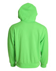 Dolce & Gabbana Neon Green Hooded Full Zip Top Sweater