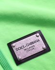 Dolce & Gabbana Neon Green Hooded Full Zip Top Sweater