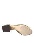 Dolce & Gabbana Gold Sequin Leather Heels Sandals Shoes