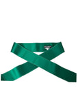 Dolce & Gabbana Green Silk Satin Waist Women Belt