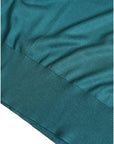 Dolce & Gabbana Dark Green Silk Crew Neck Pullover Sweater