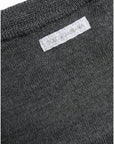 Dolce & Gabbana Dark Gray Wool Crew Neck Pullover Sweater