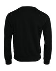 Dolce & Gabbana Black Cotton Long Sleeves Sweatshirt Sweater