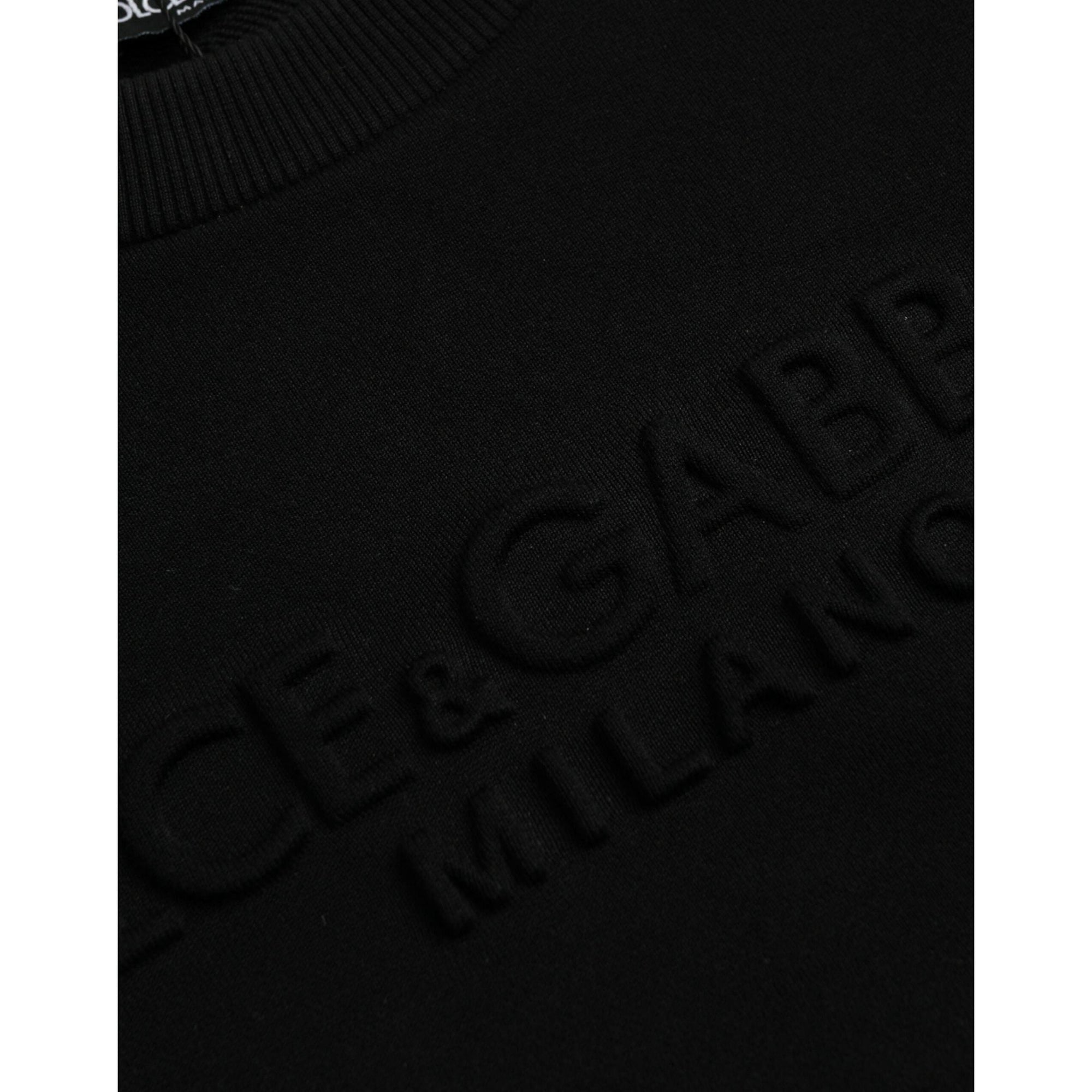 Dolce & Gabbana Black Cotton Long Sleeves Sweatshirt Sweater