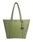 Michael Kors Large Pratt Shoulder Zip Tote Bag Light Sage