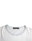 Dolce & Gabbana White Cotton Round Neck Short Sleeve T-shirt
