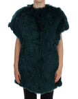 Dolce & Gabbana Exquisite Green Alpaca Fur Long Vest