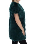 Dolce & Gabbana Exquisite Green Alpaca Fur Long Vest