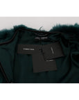 Dolce & Gabbana Exquisite Green Alpaca Fur Long Vest