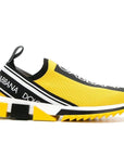 Dolce & Gabbana Chic Logo-Print Stretch Sneakers in Vibrant Yellow