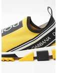 Dolce & Gabbana Chic Logo-Print Stretch Sneakers in Vibrant Yellow