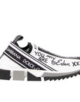 Dolce & Gabbana Elegant Monochrome Printed Stretch Sneakers