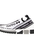 Dolce & Gabbana Elegant Monochrome Printed Stretch Sneakers