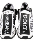 Dolce & Gabbana Elegant Monochrome Printed Stretch Sneakers