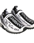 Dolce & Gabbana Elegant Monochrome Printed Stretch Sneakers