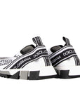 Dolce & Gabbana Elegant Monochrome Printed Stretch Sneakers