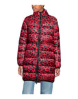 Love Moschino Chic Leopard Print Long Down Jacket
